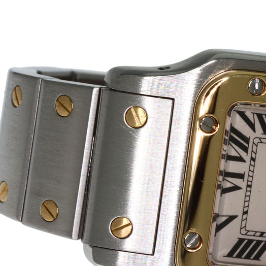 CARTIER Watches Quartz W20012C4 Stainless Steel , SSxK18YG gold Santosgalbe SM Ivory dial Women Used Authentic