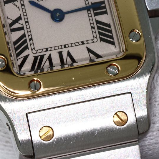 CARTIER Watches Quartz W20012C4 Stainless Steel , SSxK18YG gold Santosgalbe SM Ivory dial Women Used Authentic