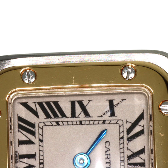 CARTIER Watches Quartz W20012C4 Stainless Steel , SSxK18YG gold Santosgalbe SM Ivory dial Women Used Authentic