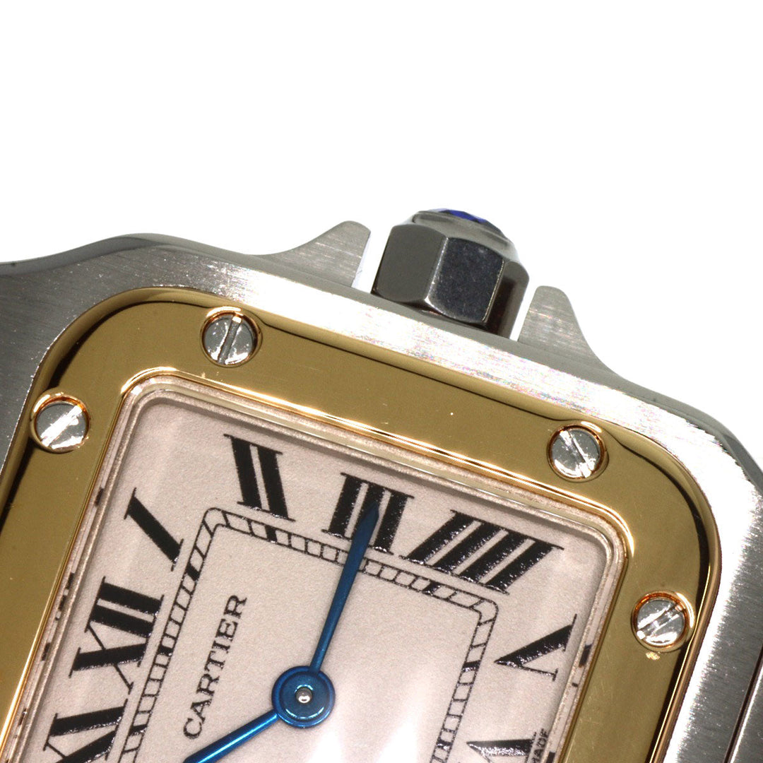 CARTIER Watches Quartz W20012C4 Stainless Steel , SSxK18YG gold Santosgalbe SM Ivory dial Women Used Authentic