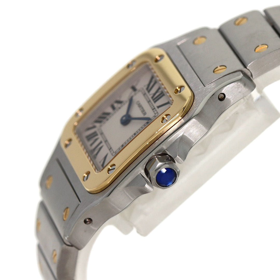 CARTIER Watches Quartz W20012C4 Stainless Steel , SSxK18YG gold Santosgalbe SM Ivory dial Women Used Authentic