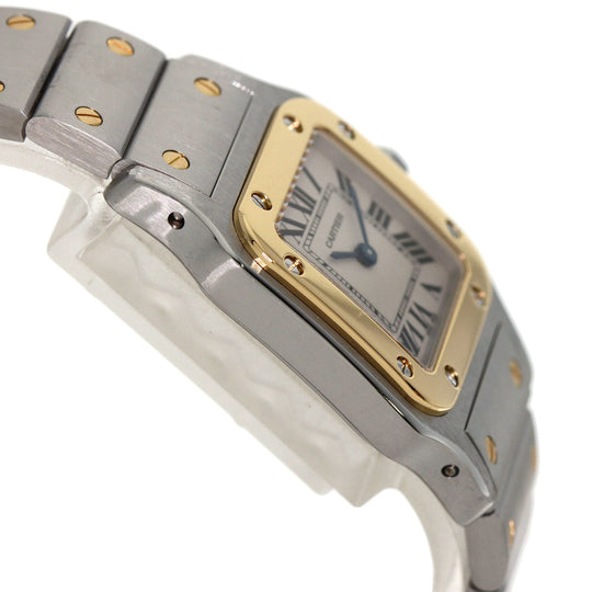CARTIER Watches Quartz W20012C4 Stainless Steel , SSxK18YG gold Santosgalbe SM Ivory dial Women Used Authentic