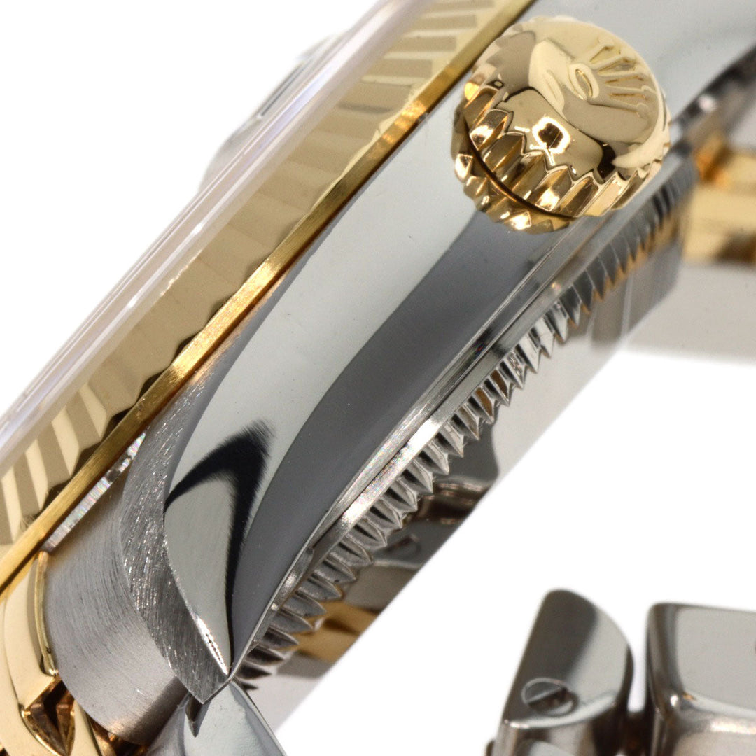 ROLEX Watches Mechanical Automatic 79173G Stainless Steel , SSxK18YG gold Datejust 10P Diamond black dial Women Used Authentic