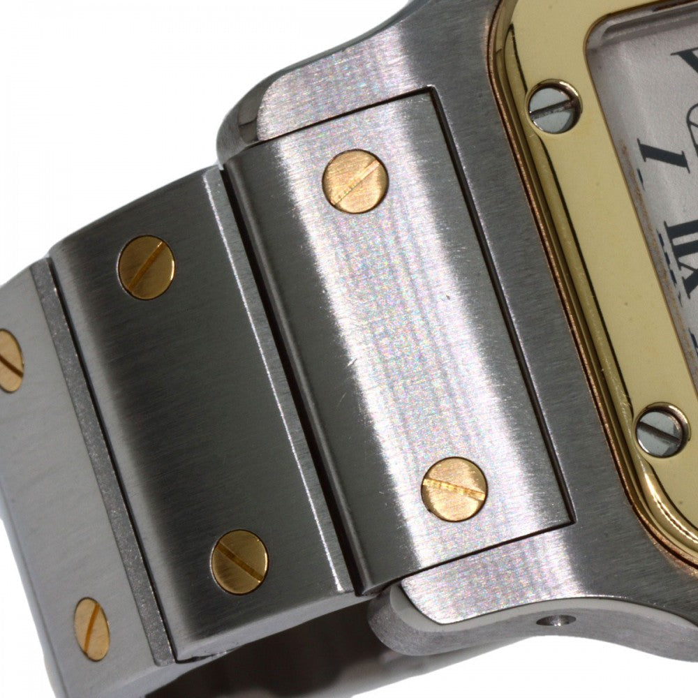 CARTIER Watches Quartz W20012C4 Stainless Steel , SSxK18YG gold Santos Galve SM Silver dial Women Used Authentic