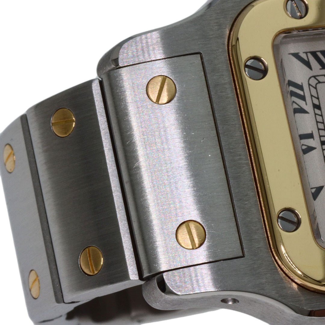CARTIER Watches Quartz W20012C4 Stainless Steel , SSxK18YG gold Santos Galve SM Silver dial Women Used Authentic