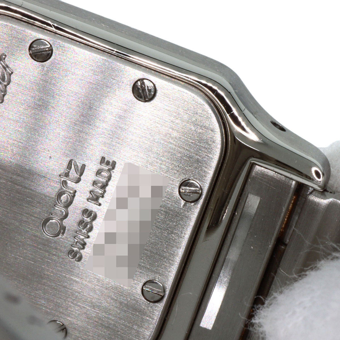 CARTIER Watches Quartz W20012C4 Stainless Steel , SSxK18YG gold Santos Galve SM Silver dial Women Used Authentic