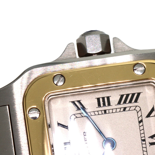 CARTIER Watches Quartz W20012C4 Stainless Steel , SSxK18YG gold Santos Galve SM Silver dial Women Used Authentic
