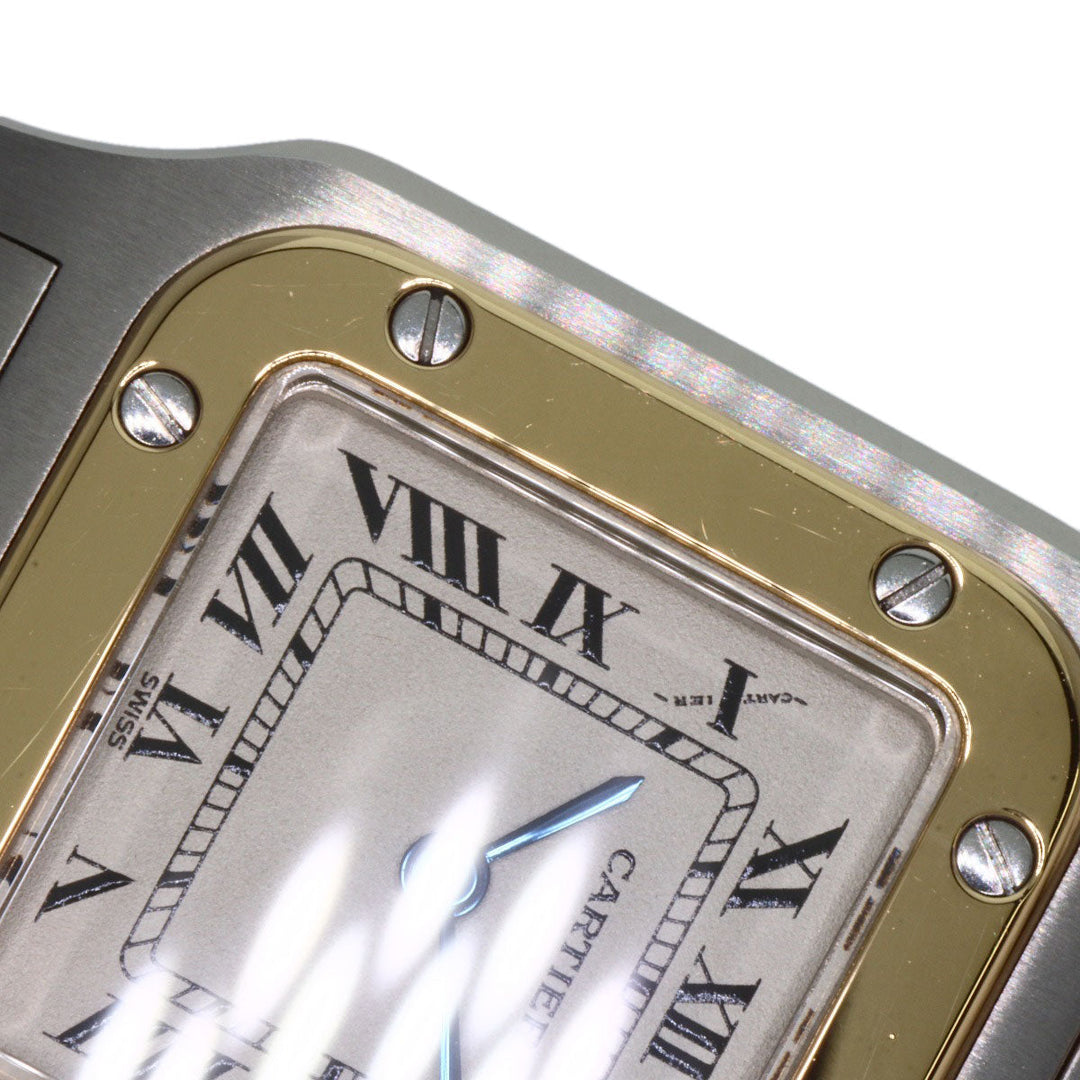CARTIER Watches Quartz W20012C4 Stainless Steel , SSxK18YG gold Santos Galve SM Silver dial Women Used Authentic