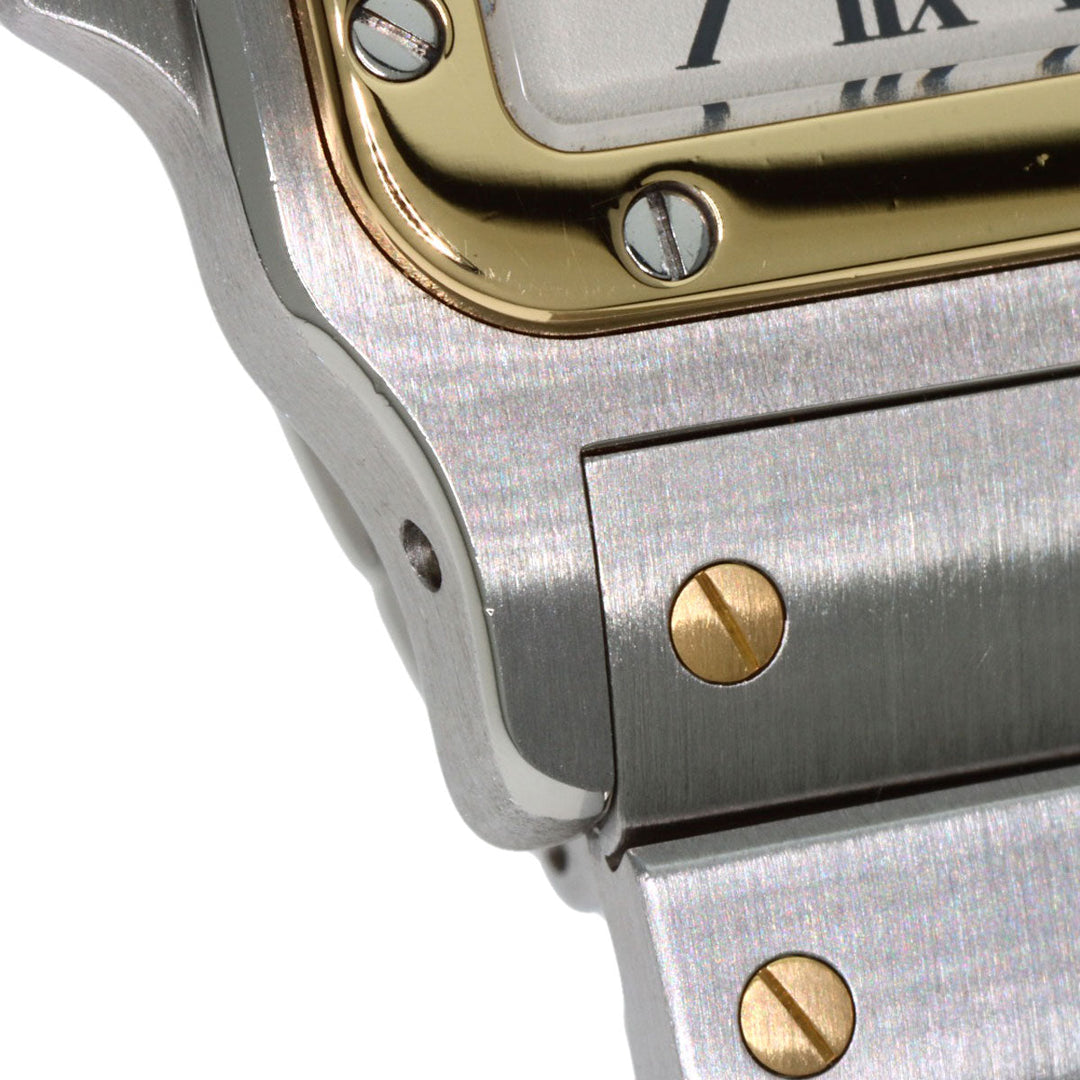 CARTIER Watches Quartz W20012C4 Stainless Steel , SSxK18YG gold Santos Galve SM Silver dial Women Used Authentic