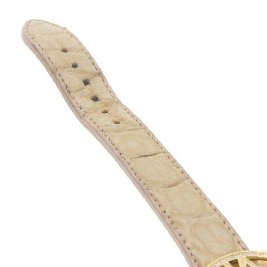 TIFFANY&Co. Watches Quartz Z1900.10.50E91A40B K18YG, leather gold Atlas Cocktail Round White shell dial Women Used Authentic
