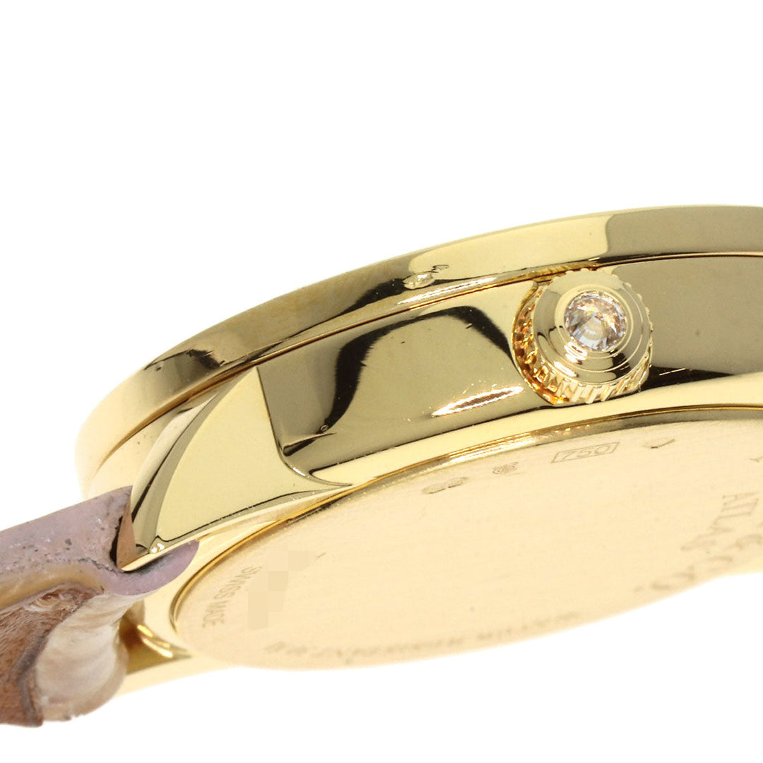 TIFFANY&Co. Watches Quartz Z1900.10.50E91A40B K18YG, leather gold Atlas Cocktail Round White shell dial Women Used Authentic