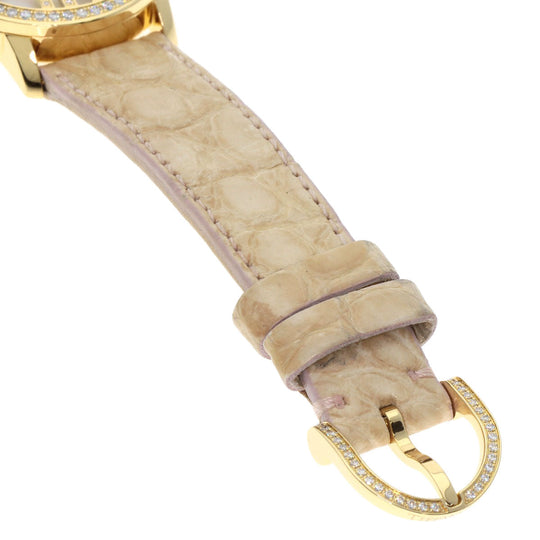 TIFFANY&Co. Watches Quartz Z1900.10.50E91A40B K18YG, leather gold Atlas Cocktail Round White shell dial Women Used Authentic
