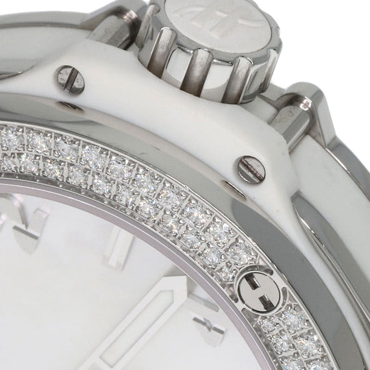 HUBLOT Watches Quartz 361.SE.6010.RW.1104 Stainless Steel, Rubber, Diamond Silver Big bang diamond White shell dial Boys Used Authentic