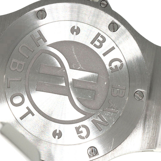 HUBLOT Watches Quartz 361.SE.6010.RW.1104 Stainless Steel, Rubber, Diamond Silver Big bang diamond White shell dial Boys Used Authentic