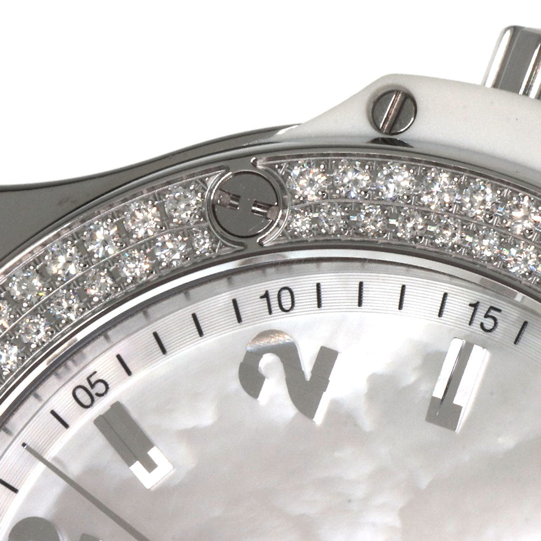 HUBLOT Watches Quartz 361.SE.6010.RW.1104 Stainless Steel, Rubber, Diamond Silver Big bang diamond White shell dial Boys Used Authentic