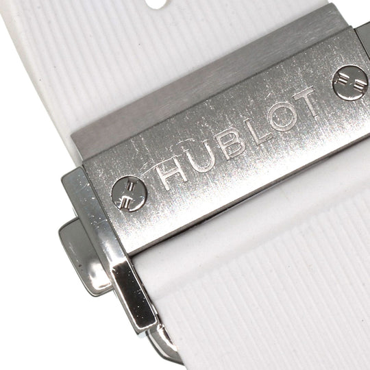 HUBLOT Watches Quartz 361.SE.6010.RW.1104 Stainless Steel, Rubber, Diamond Silver Big bang diamond White shell dial Boys Used Authentic