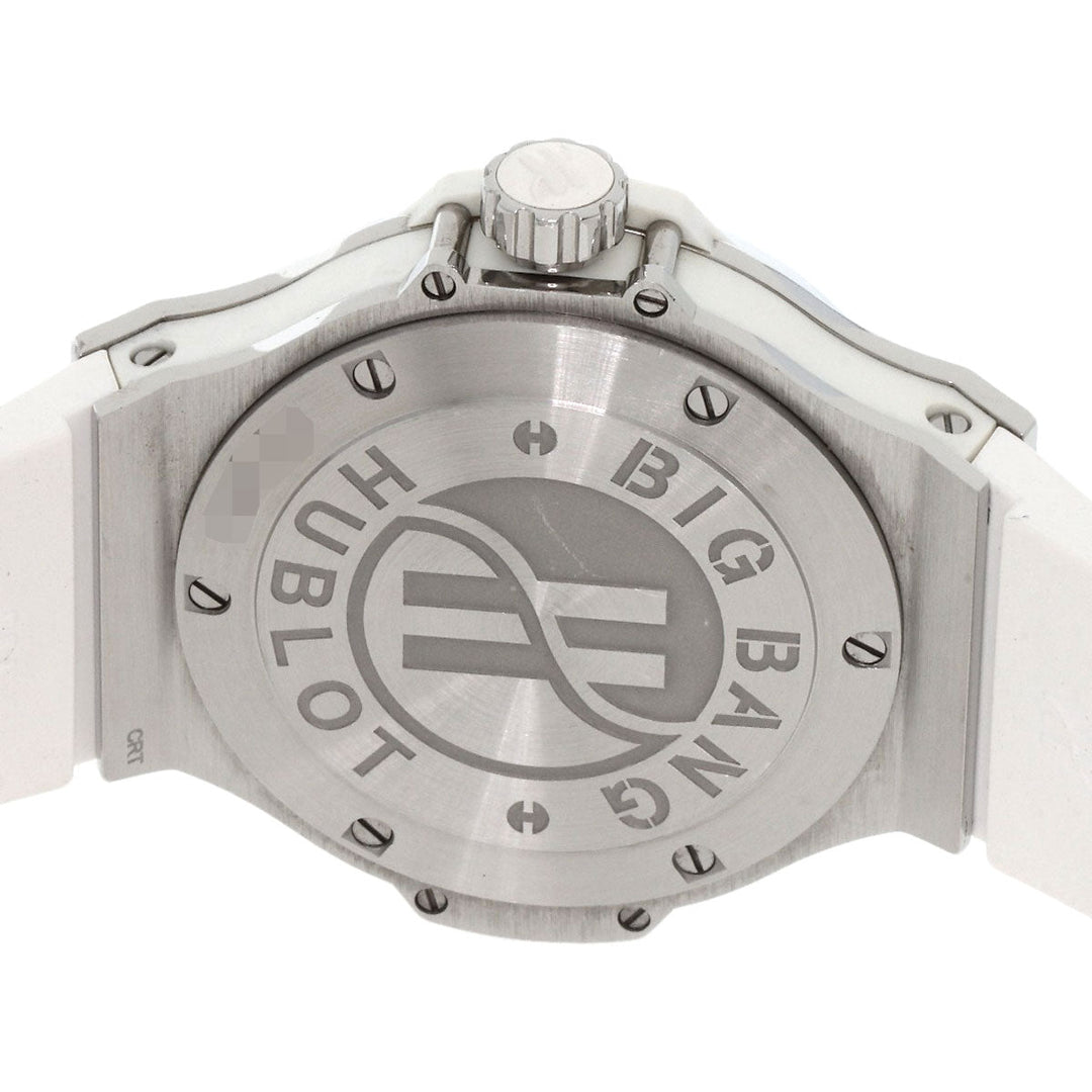 HUBLOT Watches Quartz 361.SE.6010.RW.1104 Stainless Steel, Rubber, Diamond Silver Big bang diamond White shell dial Boys Used Authentic