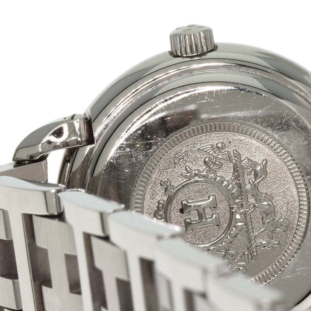 HERMES Watches Quartz PU2.210 Stainless Steel Silver Pullman white dial Women Used Authentic