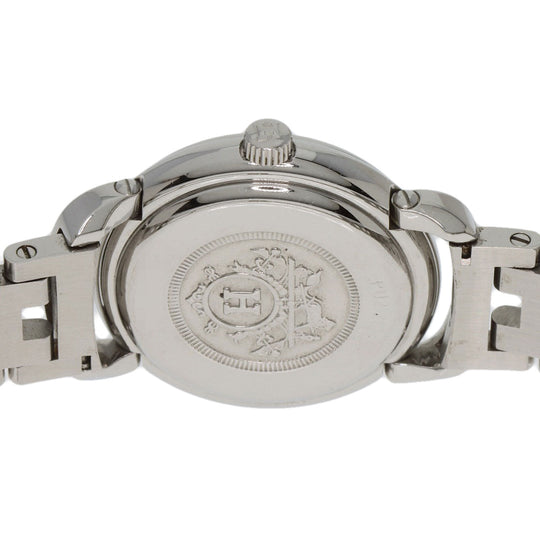 HERMES Watches Quartz PU2.210 Stainless Steel Silver Pullman white dial Women Used Authentic