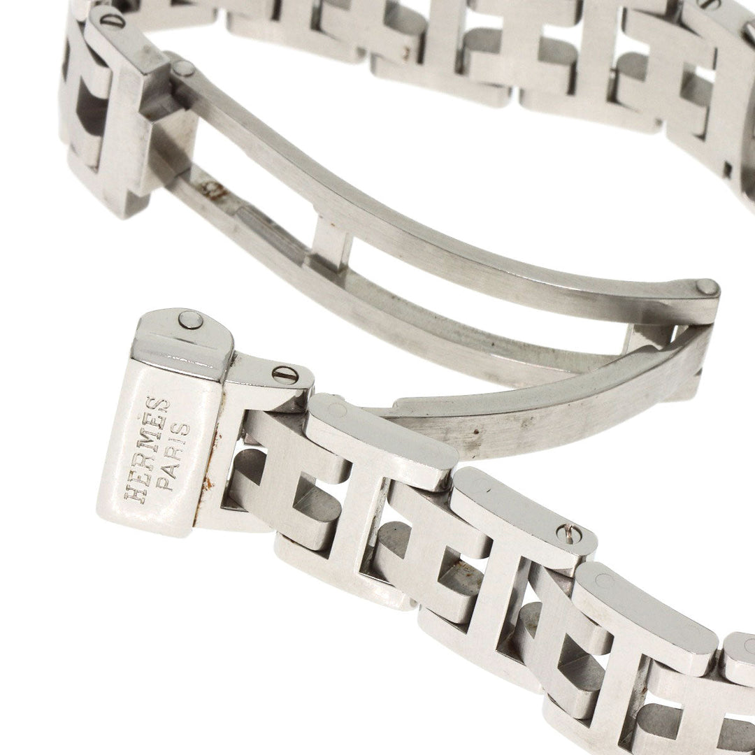 HERMES Watches Quartz PU2.210 Stainless Steel Silver Pullman white dial Women Used Authentic