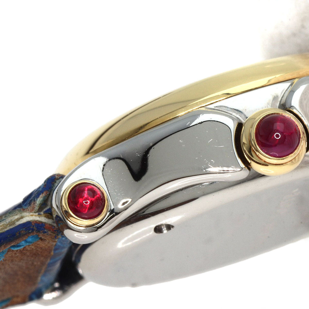 Chopard Watches Quartz 27/8246 Stainless Steel, Leather, K18YG gold Happy sports Ivory dial Women Used Authentic