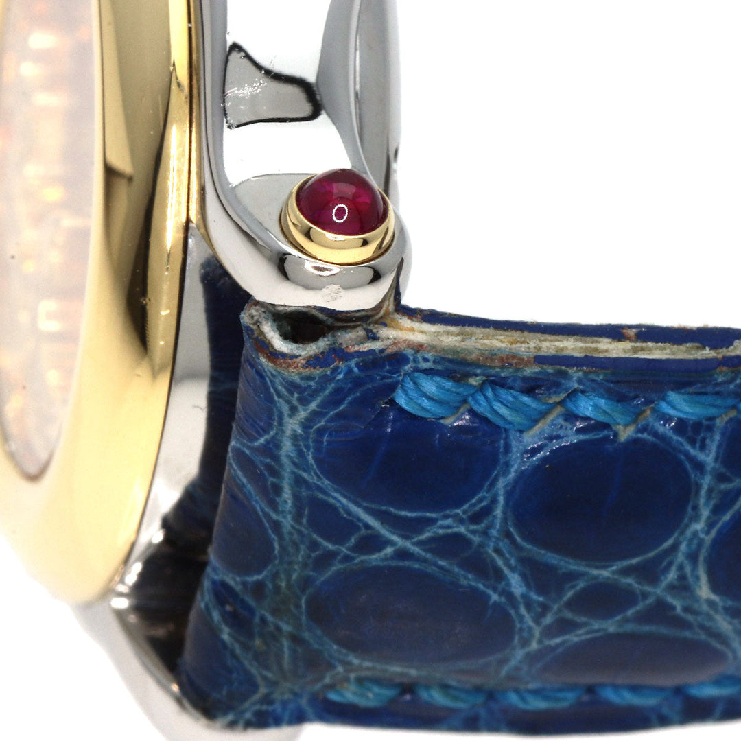 Chopard Watches Quartz 27/8246 Stainless Steel, Leather, K18YG gold Happy sports Ivory dial Women Used Authentic