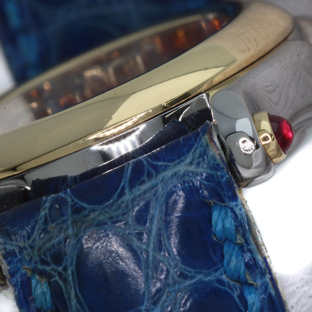 Chopard Watches Quartz 27/8246 Stainless Steel, Leather, K18YG gold Happy sports Ivory dial Women Used Authentic