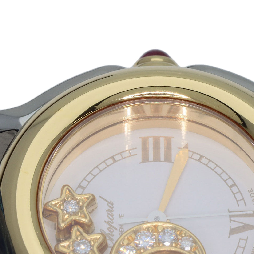 Chopard Watches Quartz 27/8246 Stainless Steel, Leather, K18YG gold Happy sports Ivory dial Women Used Authentic