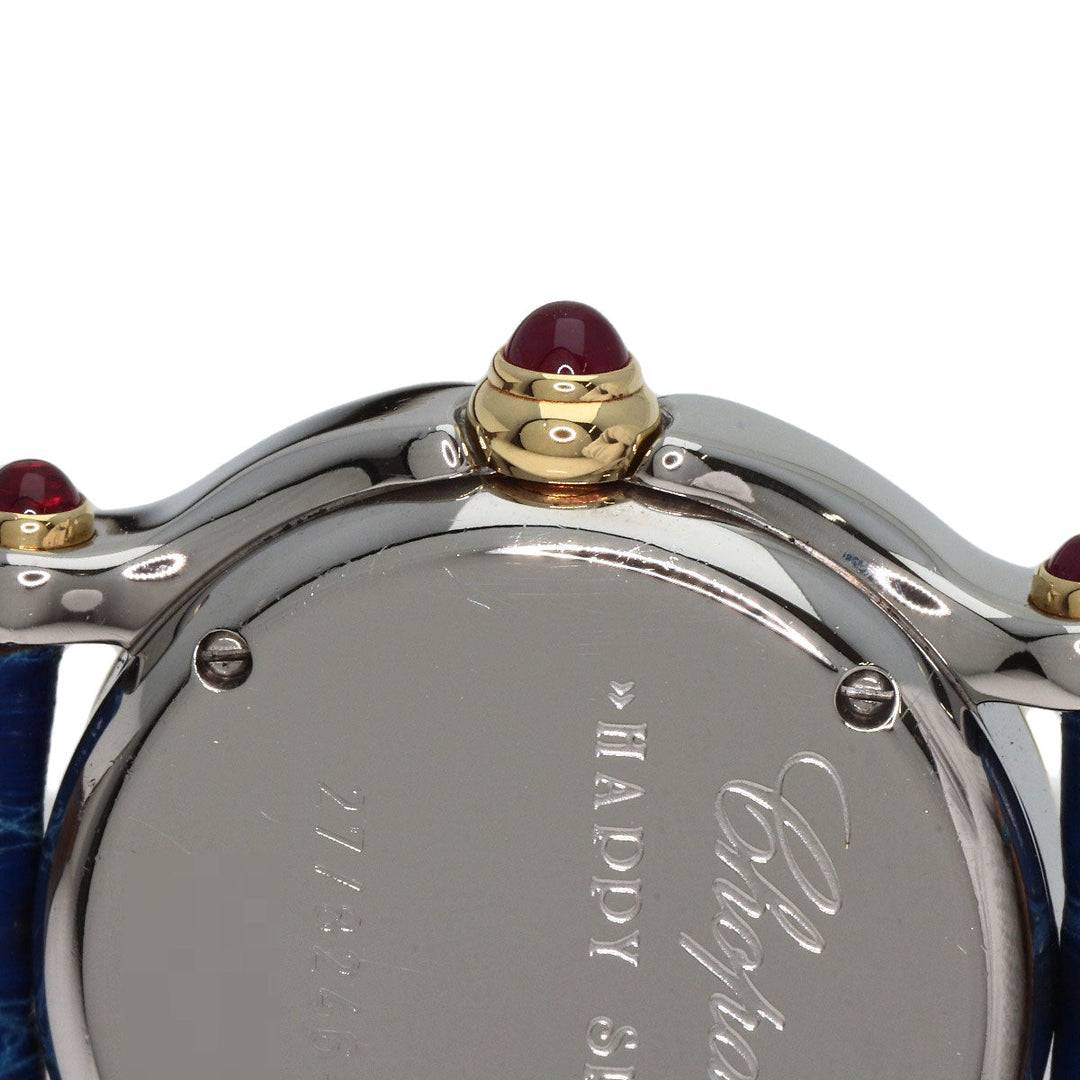 Chopard Watches Quartz 27/8246 Stainless Steel, Leather, K18YG gold Happy sports Ivory dial Women Used Authentic
