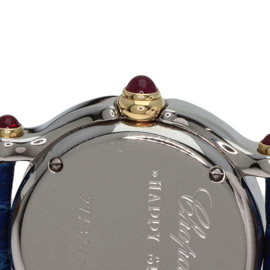 Chopard Watches Quartz 27/8246 Stainless Steel, Leather, K18YG gold Happy sports Ivory dial Women Used Authentic