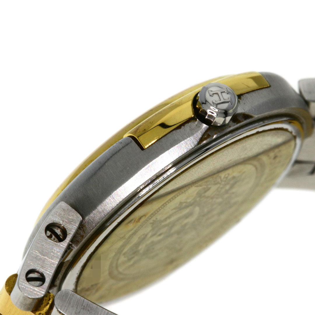 HERMES Watches Quartz Stainless Steel, Combination Silver Windsor white dial Women Used Authentic