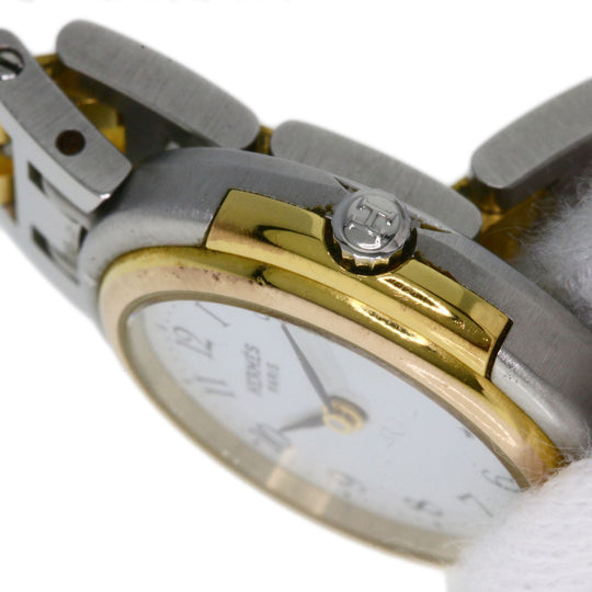 HERMES Watches Quartz Stainless Steel, Combination Silver Windsor white dial Women Used Authentic