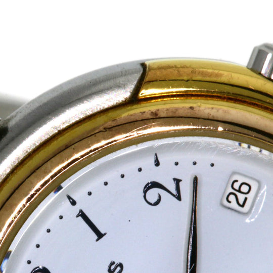HERMES Watches Quartz Stainless Steel, Combination Silver Windsor white dial Women Used Authentic
