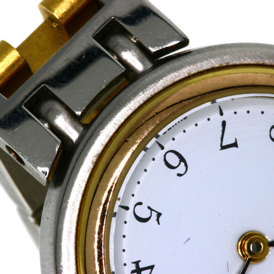 HERMES Watches Quartz Stainless Steel, Combination Silver Windsor white dial Women Used Authentic