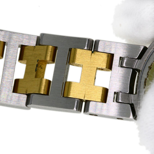 HERMES Watches Quartz Stainless Steel, Combination Silver Windsor white dial Women Used Authentic