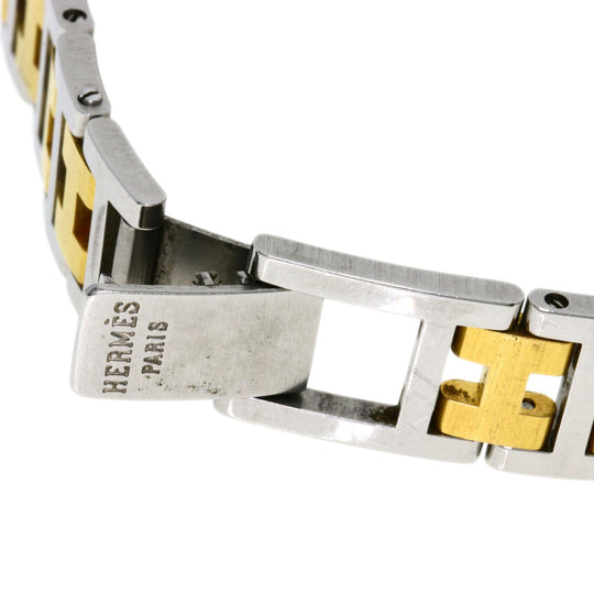 HERMES Watches Quartz Stainless Steel, Combination Silver Windsor white dial Women Used Authentic