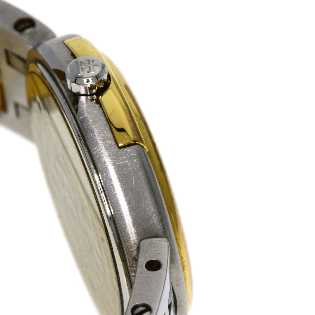 HERMES Watches Quartz Stainless Steel, Combination Silver Windsor white dial Women Used Authentic