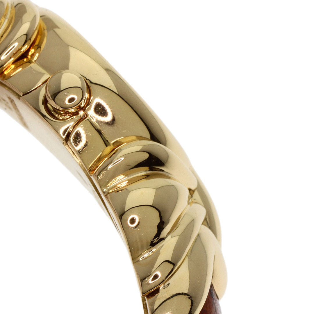 BVLGARI Watches Quartz BJ03 K18YG, leather Brown Antalya Bangle Ivory dial Women Used Authentic