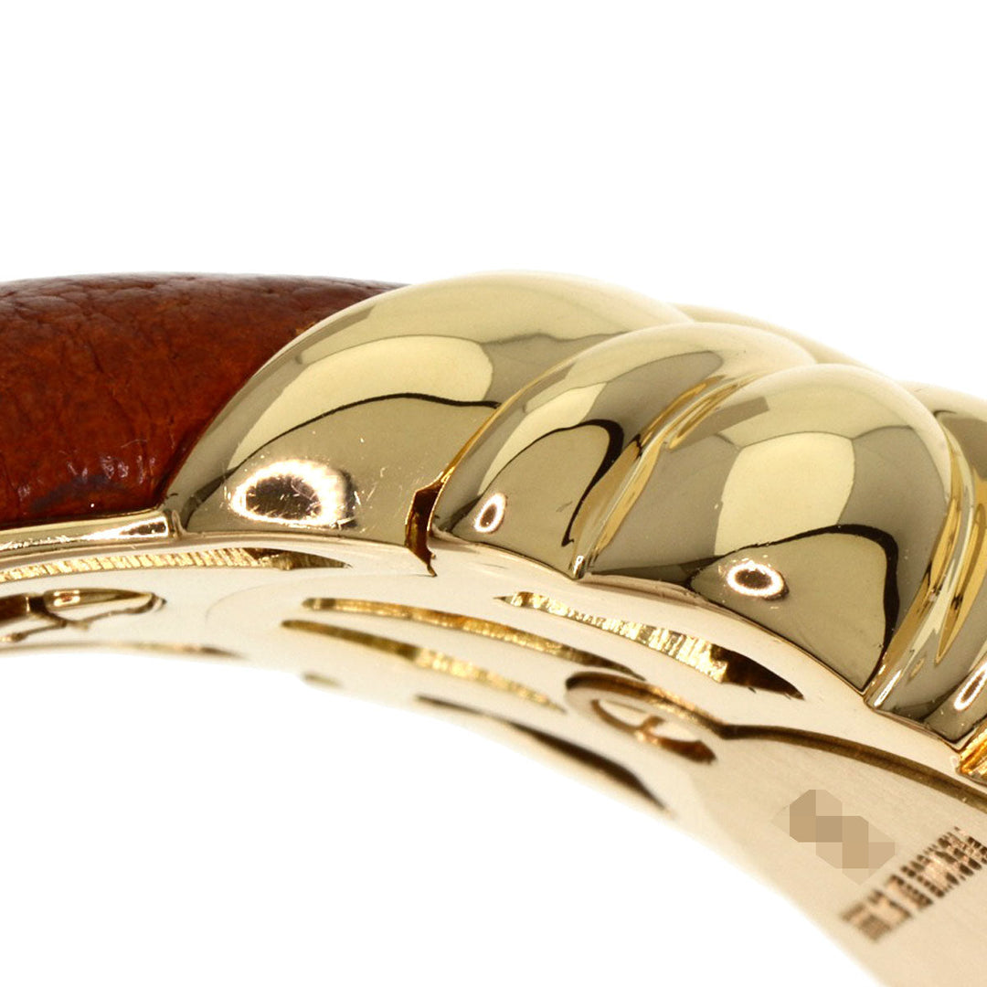 BVLGARI Watches Quartz BJ03 K18YG, leather Brown Antalya Bangle Ivory dial Women Used Authentic