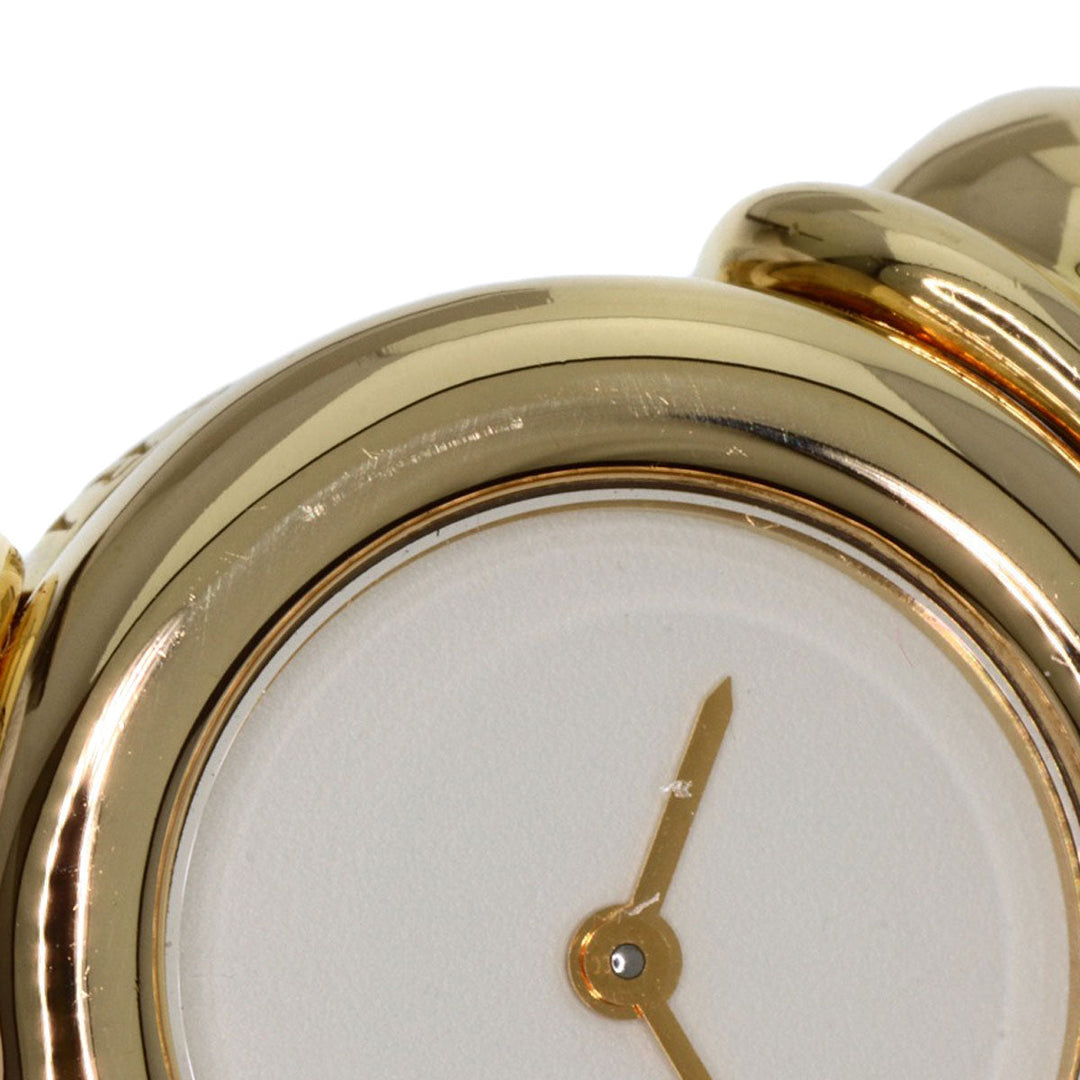 BVLGARI Watches Quartz BJ03 K18YG, leather Brown Antalya Bangle Ivory dial Women Used Authentic