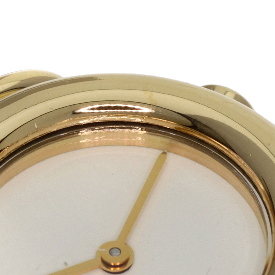 BVLGARI Watches Quartz BJ03 K18YG, leather Brown Antalya Bangle Ivory dial Women Used Authentic