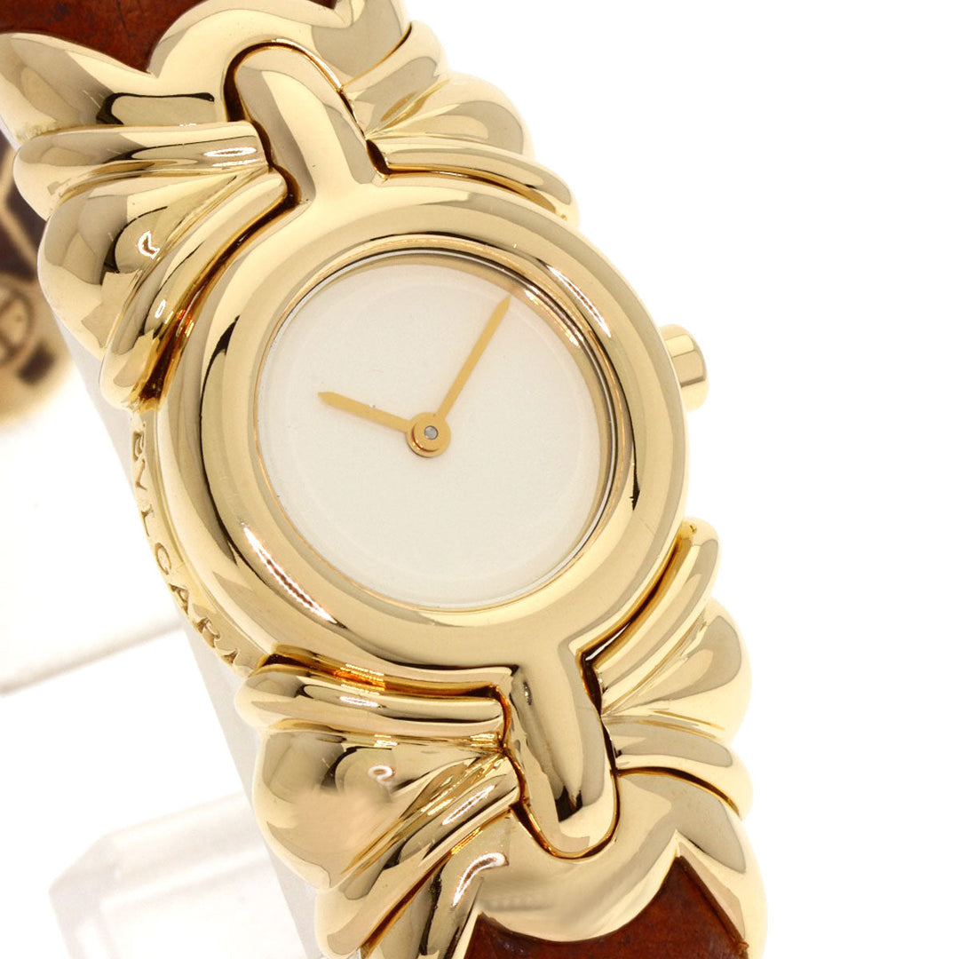 BVLGARI Watches Quartz BJ03 K18YG, leather Brown Antalya Bangle Ivory dial Women Used Authentic