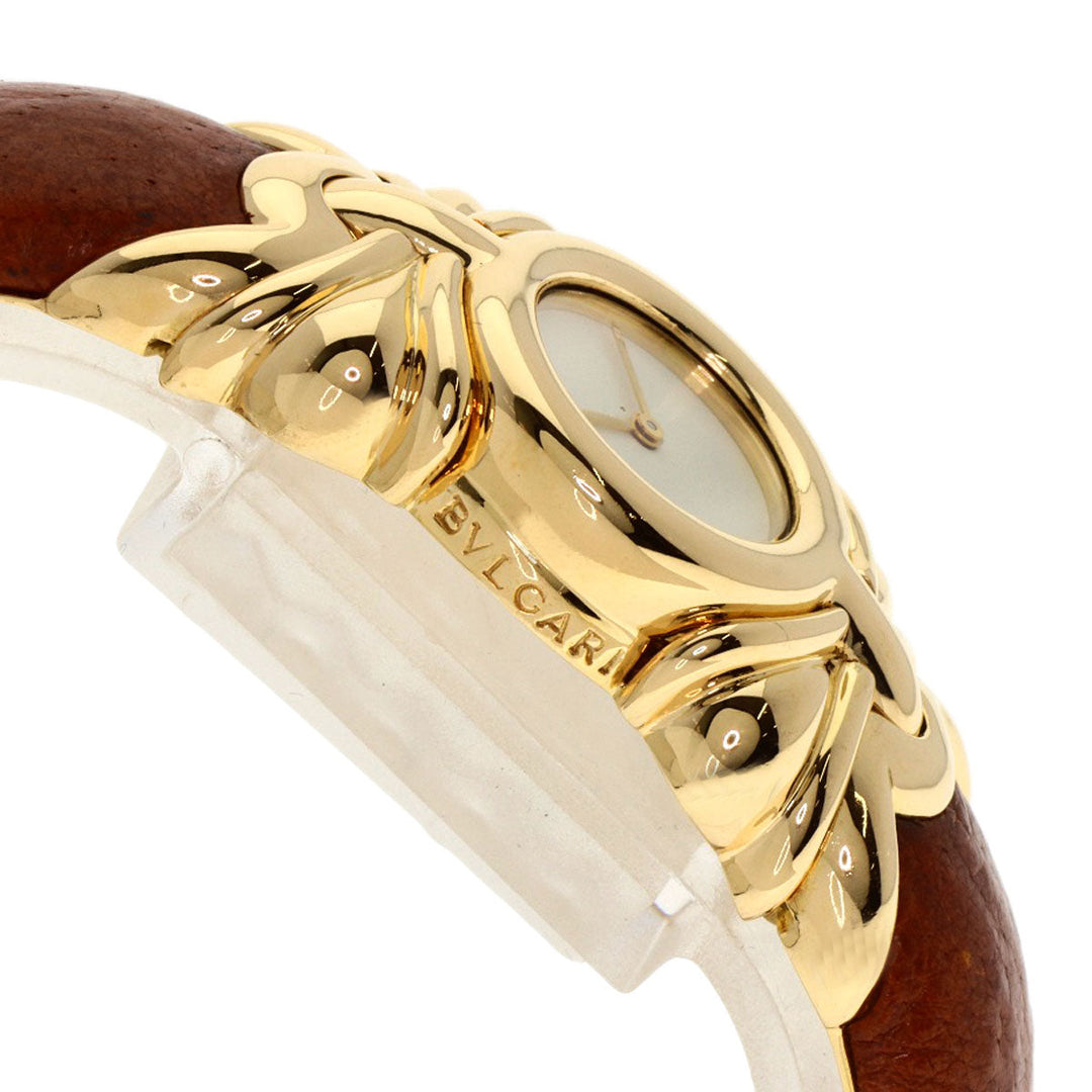 BVLGARI Watches Quartz BJ03 K18YG, leather Brown Antalya Bangle Ivory dial Women Used Authentic