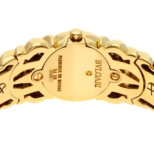 BVLGARI Watches Quartz BJ03 K18YG, leather Brown Antalya Bangle Ivory dial Women Used Authentic