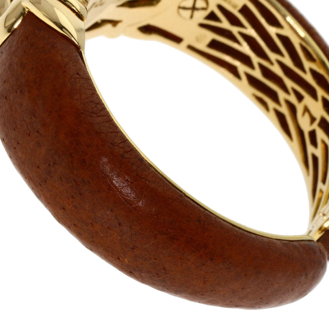 BVLGARI Watches Quartz BJ03 K18YG, leather Brown Antalya Bangle Ivory dial Women Used Authentic
