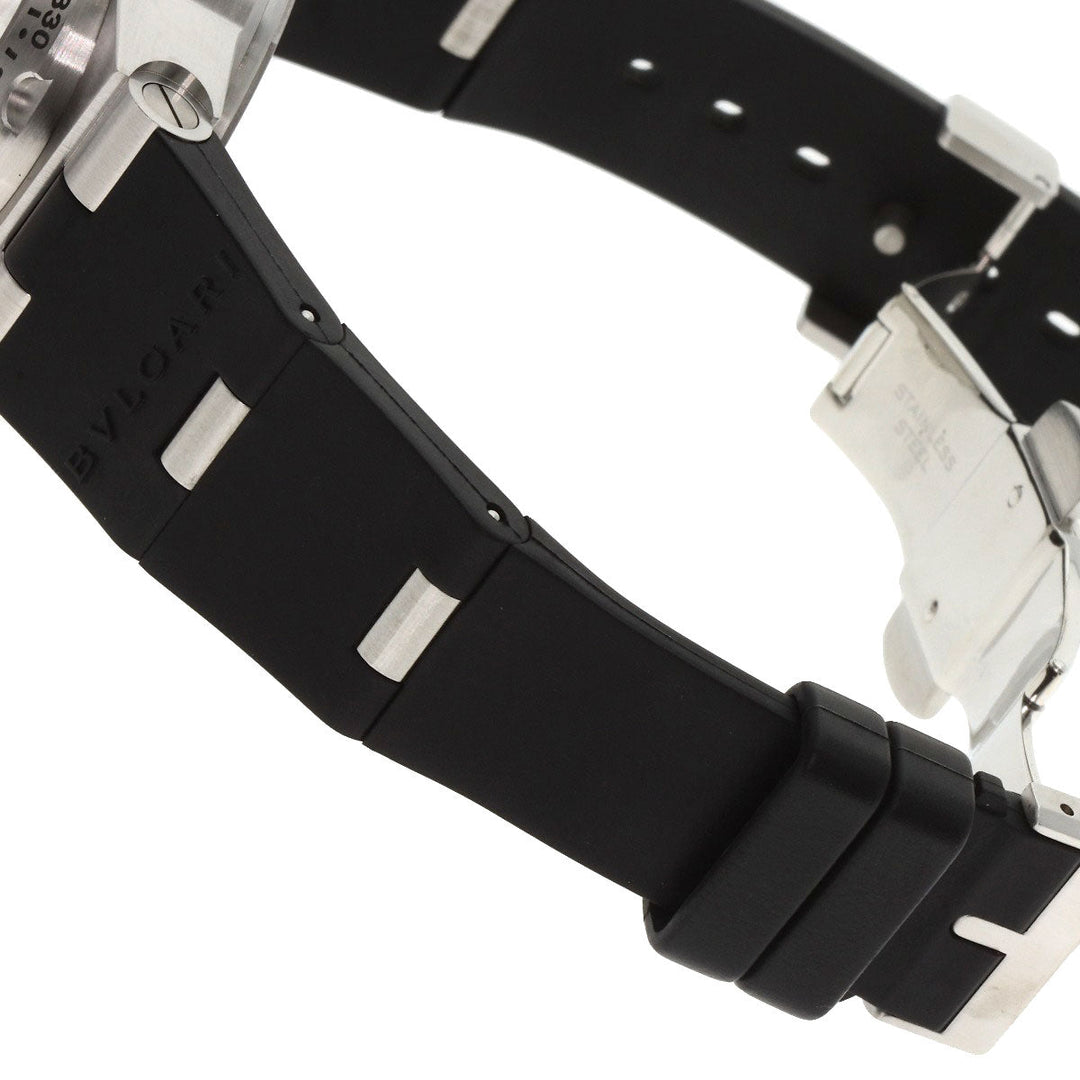BVLGARI Watches Mechanical Automatic SD40SRE Stainless Steel, Rubber Silver Diagono Scuba Regatta white dial mens Used Authentic