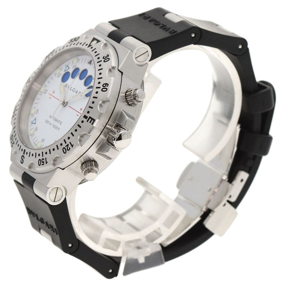 BVLGARI Watches Mechanical Automatic SD40SRE Stainless Steel, Rubber Silver Diagono Scuba Regatta white dial mens Used Authentic