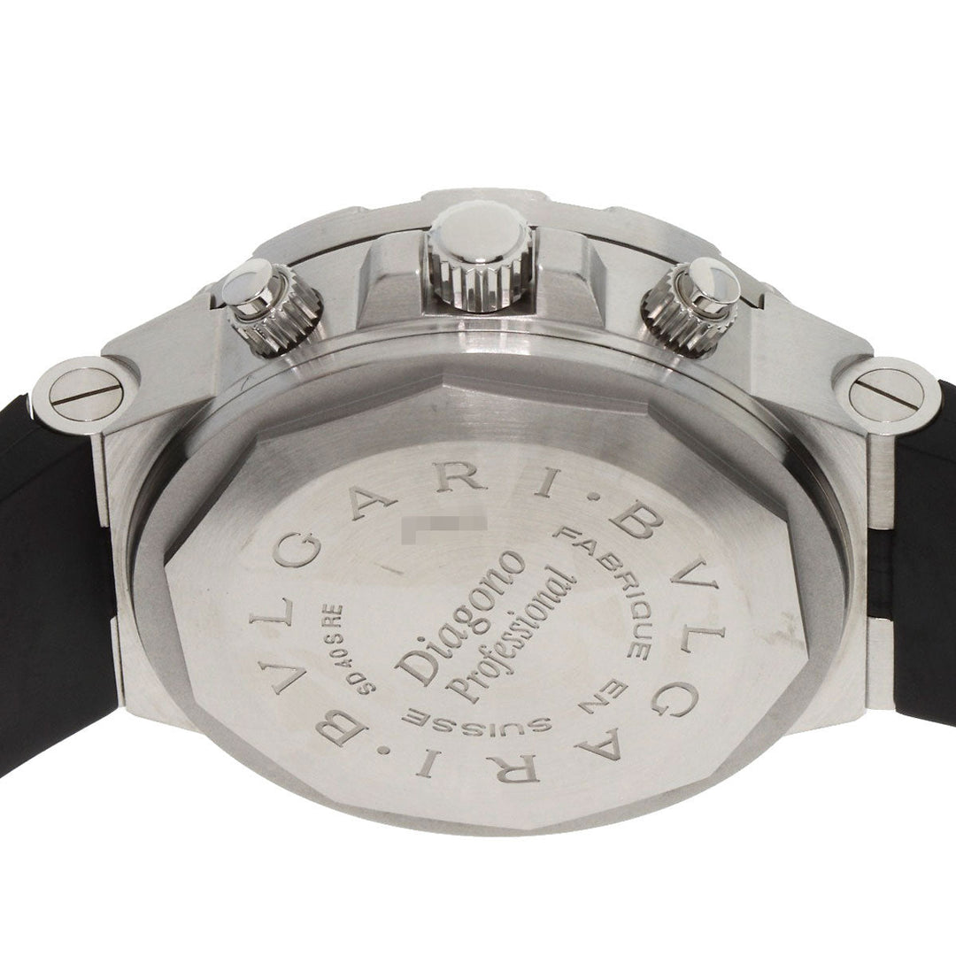 BVLGARI Watches Mechanical Automatic SD40SRE Stainless Steel, Rubber Silver Diagono Scuba Regatta white dial mens Used Authentic