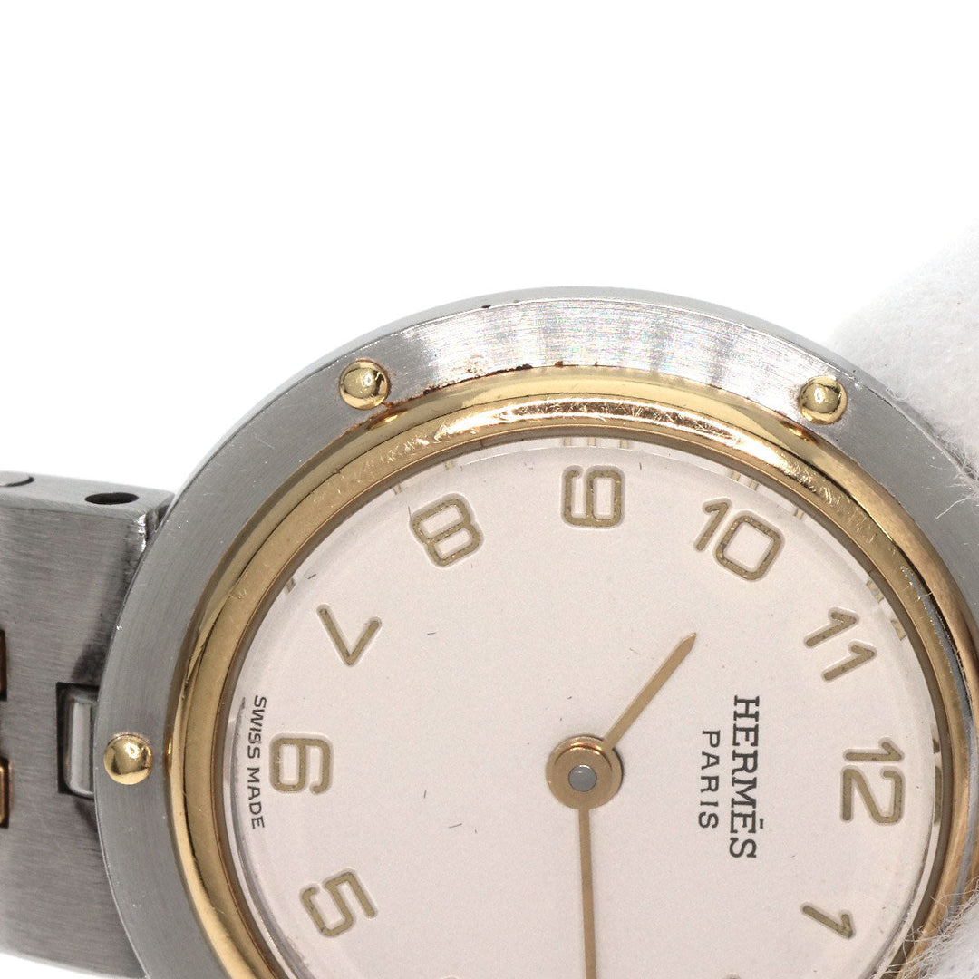 HERMES Watches Quartz Stainless Steel , SSxGP gold Olympia Ivory dial Women Used Authentic