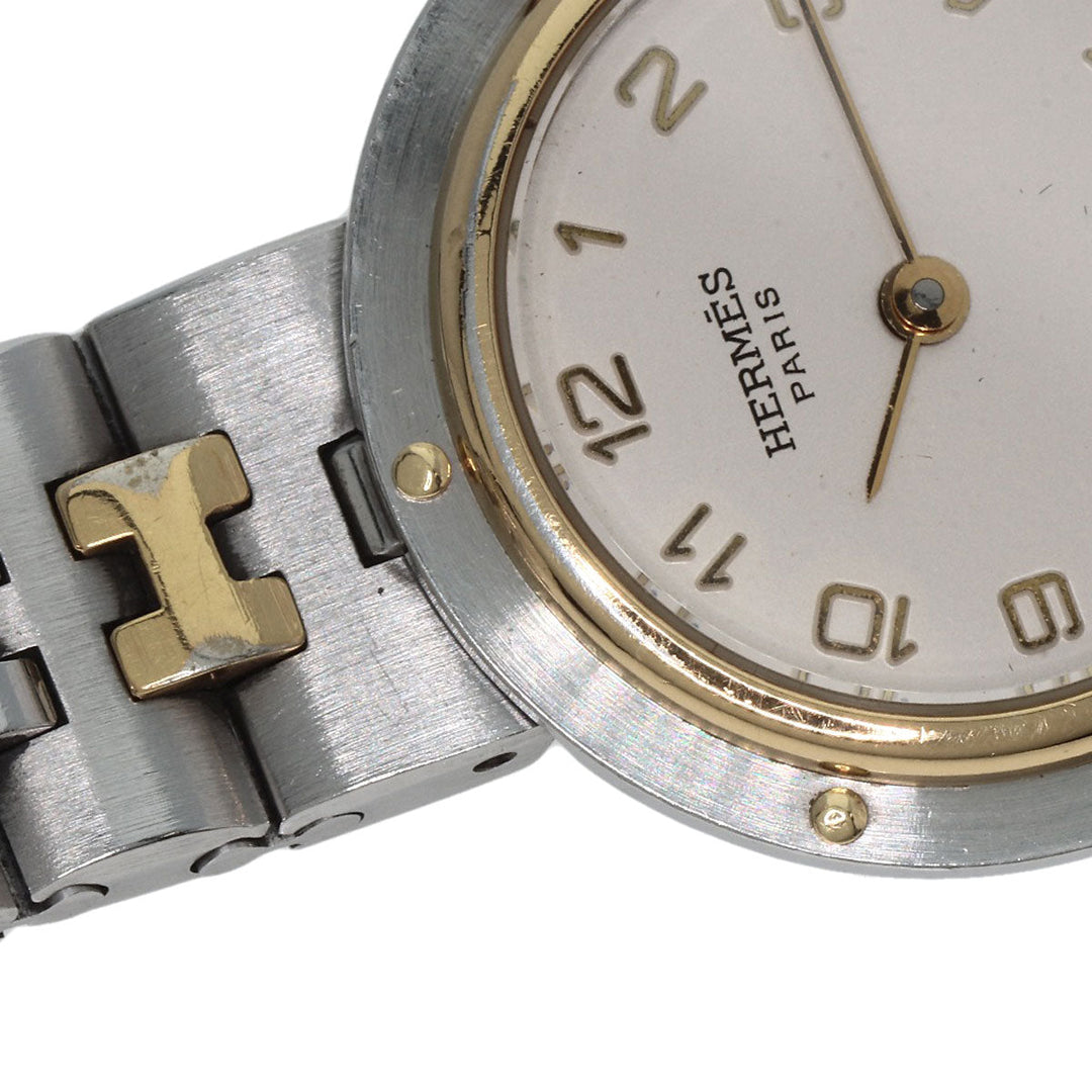 HERMES Watches Quartz Stainless Steel , SSxGP gold Olympia Ivory dial Women Used Authentic